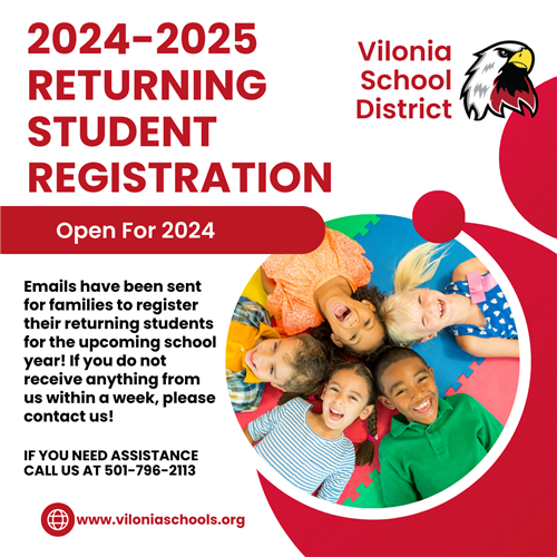 20242025 RETURNING STUDENT REGISTRATION OPEN